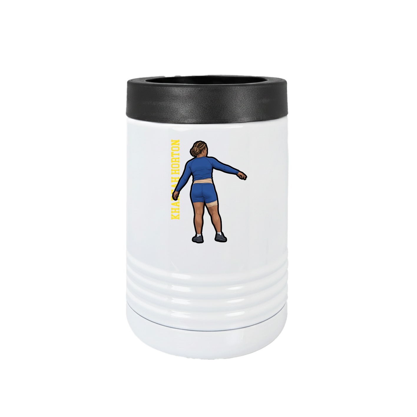 Beverage Holder — Name Vertical in White