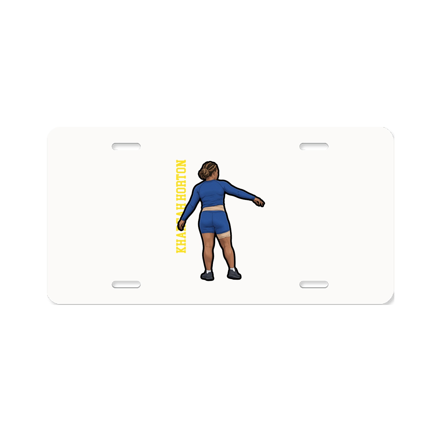 License Plate — Name Vertical in Classic