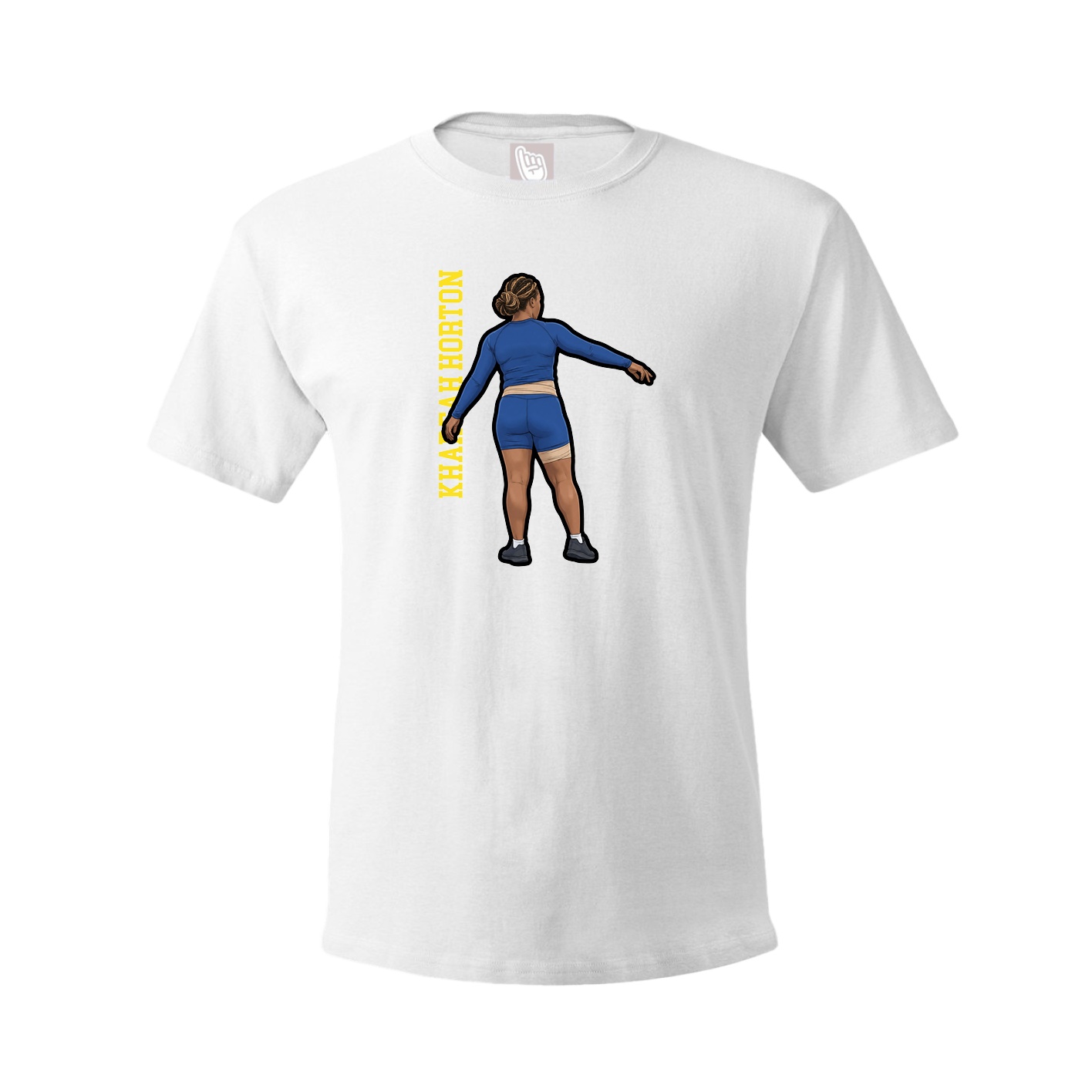 Tee — Name Vertical in White