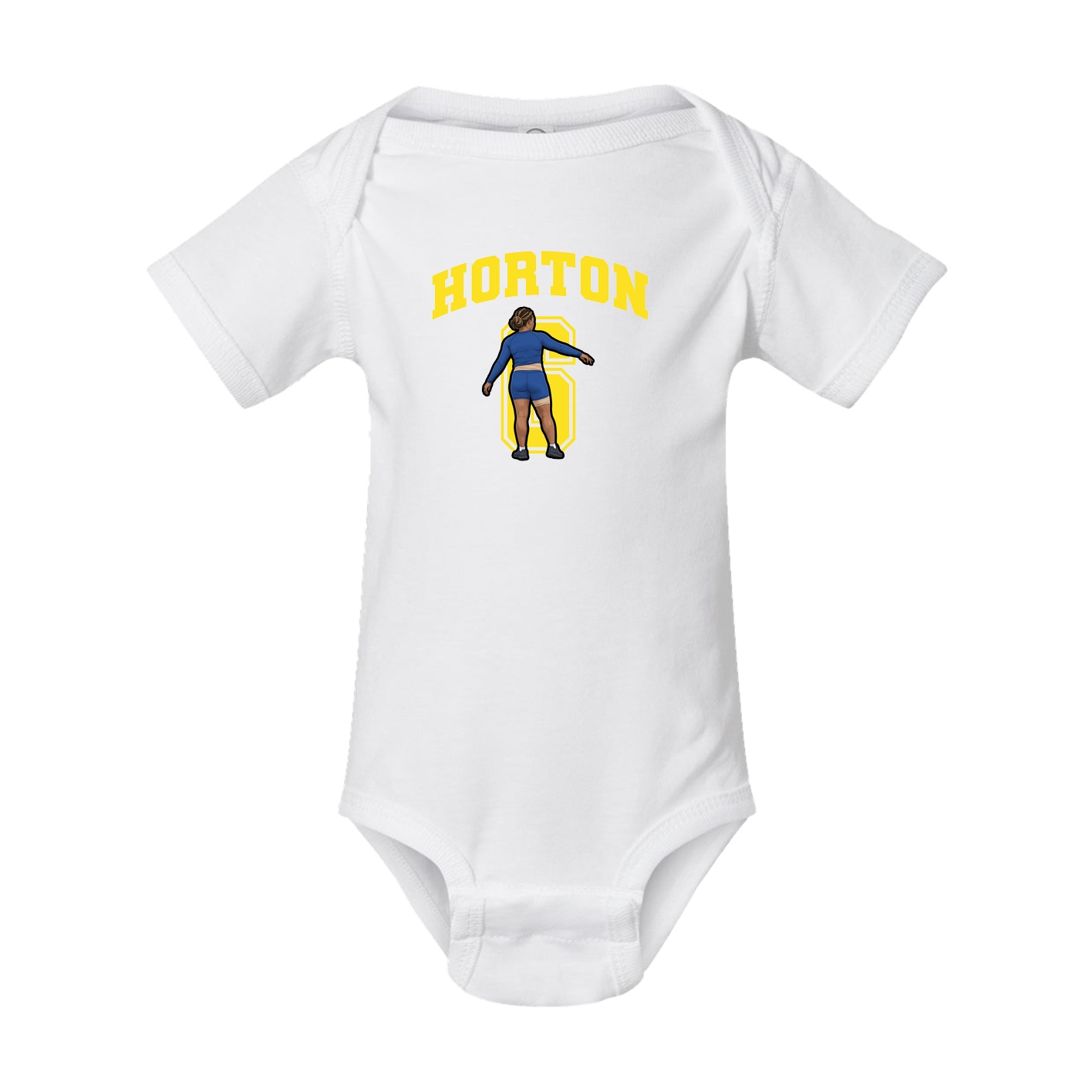 Baby Onesie — Number in White