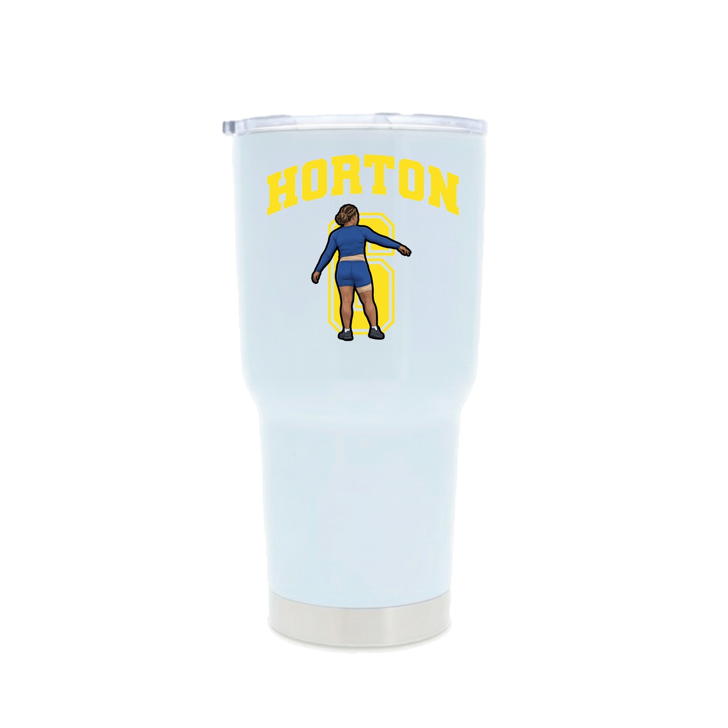 30oz Stainless Steel Tumbler — Number in White