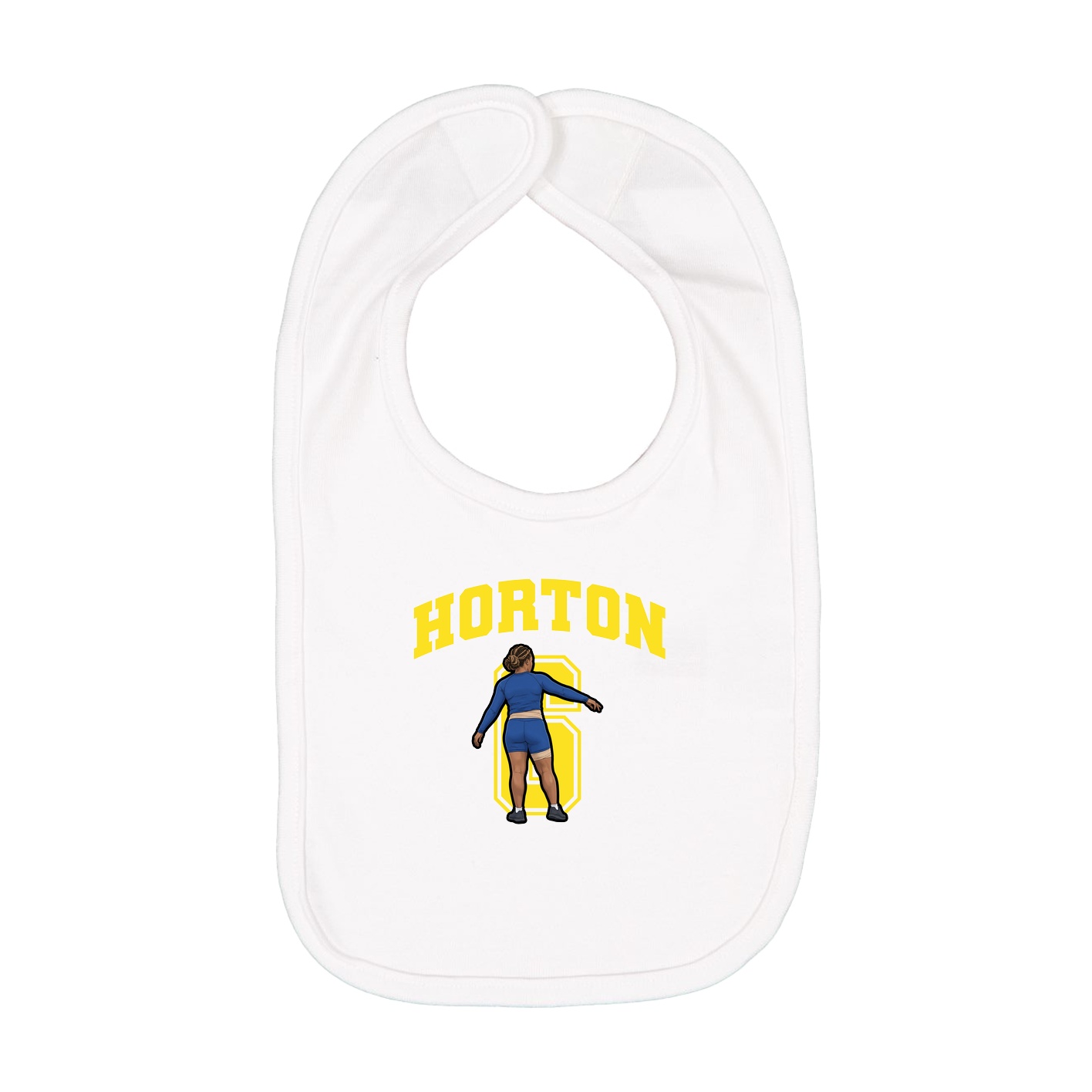 Infant Bib — Number in White