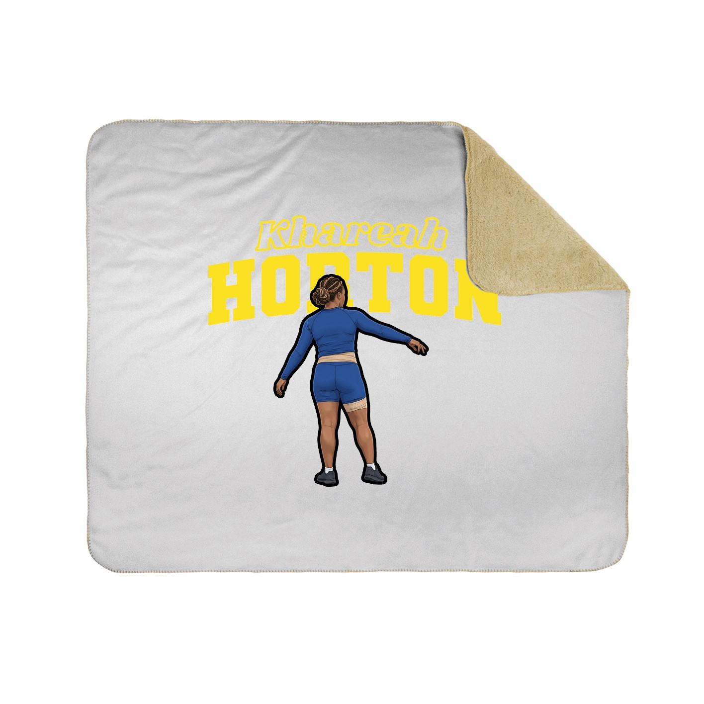 Throw Blanket — Name Arch in White