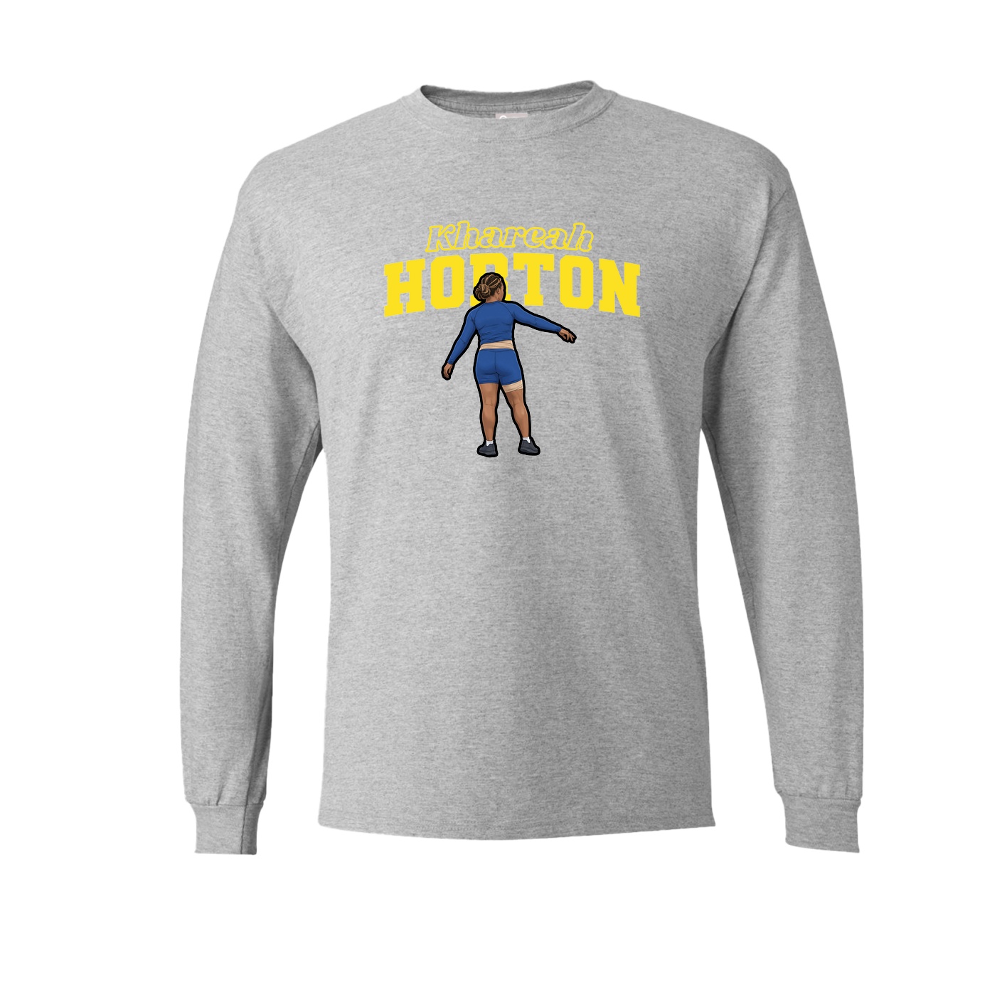 Long Sleeve Tee — Name Arch in Grey