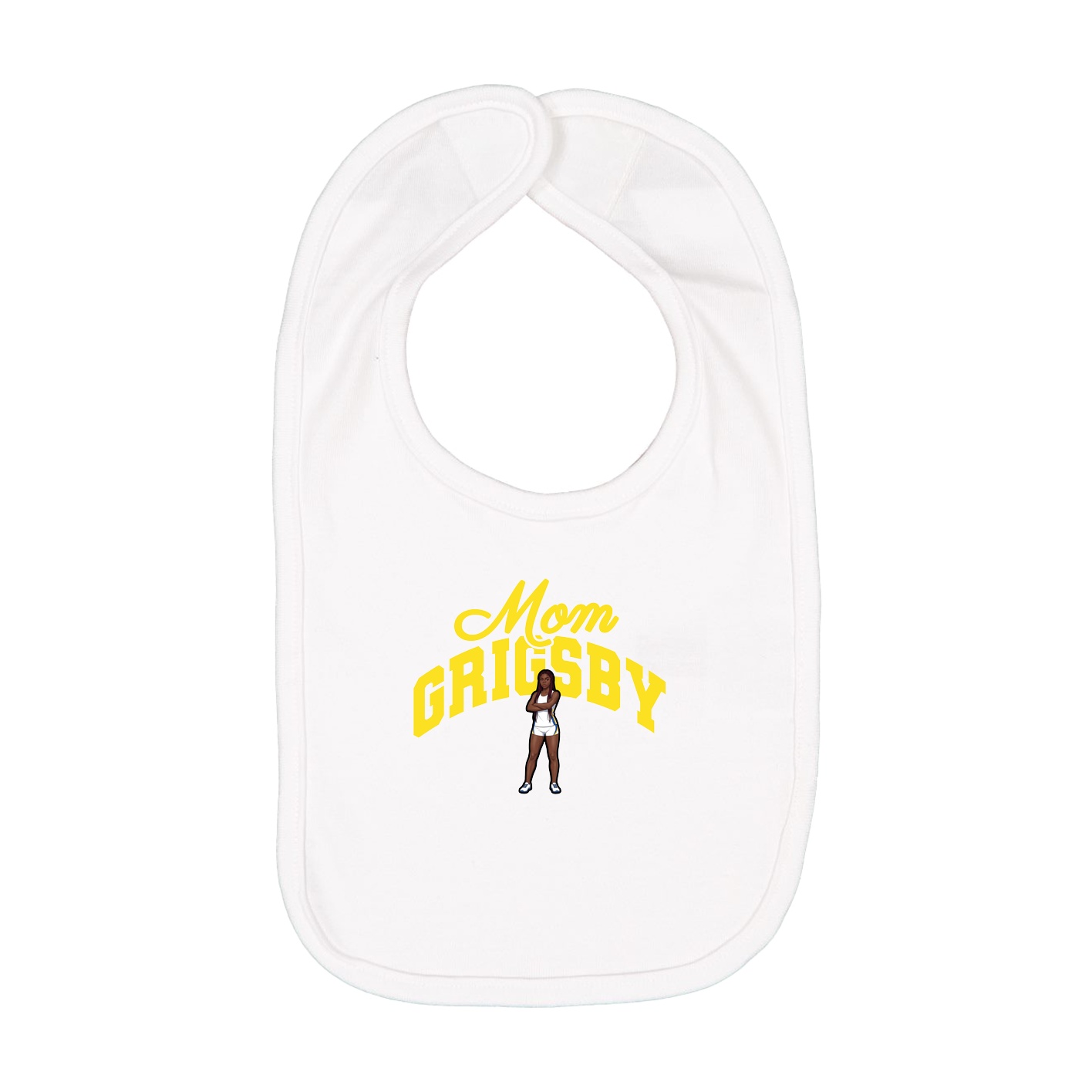 Infant Bib — Mothers Day Arch in White