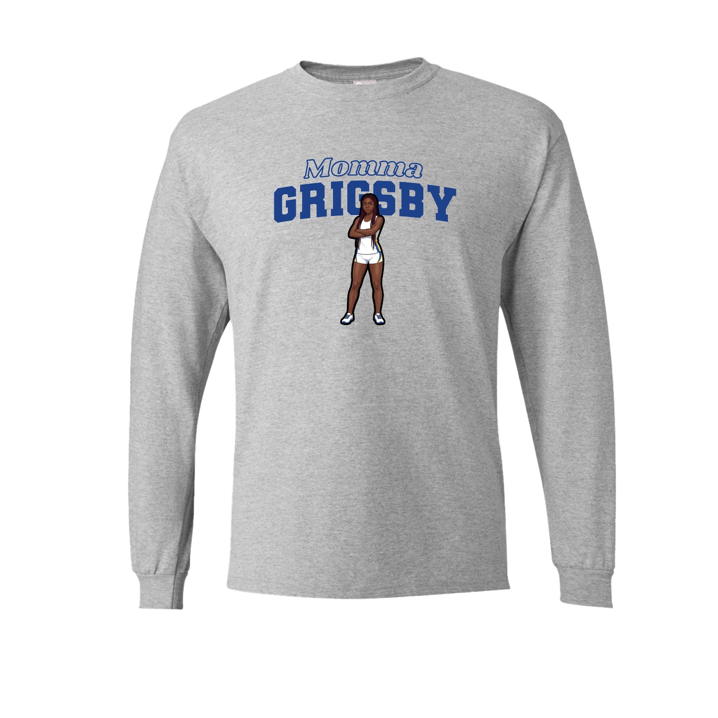 Long Sleeve Tee — Mothers Day Block in Grey