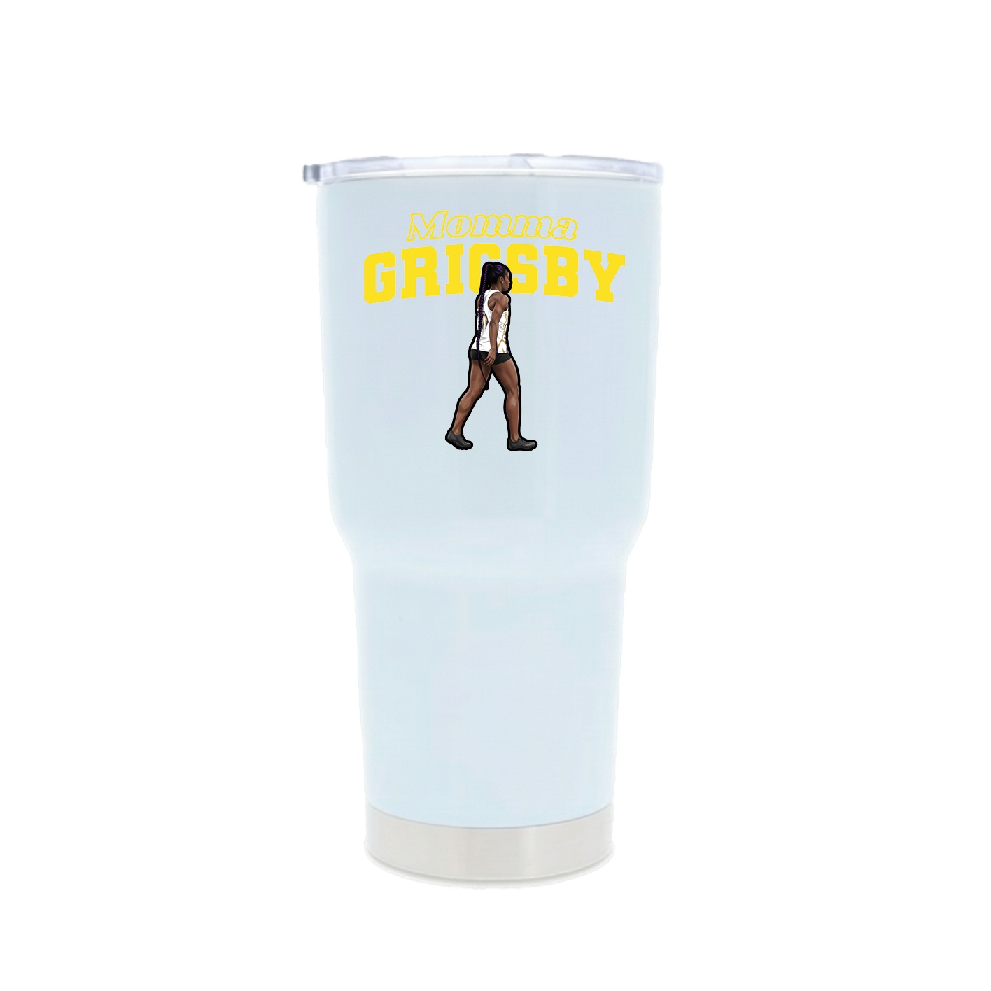 30oz Stainless Steel Tumbler — Mothers Day Block in White