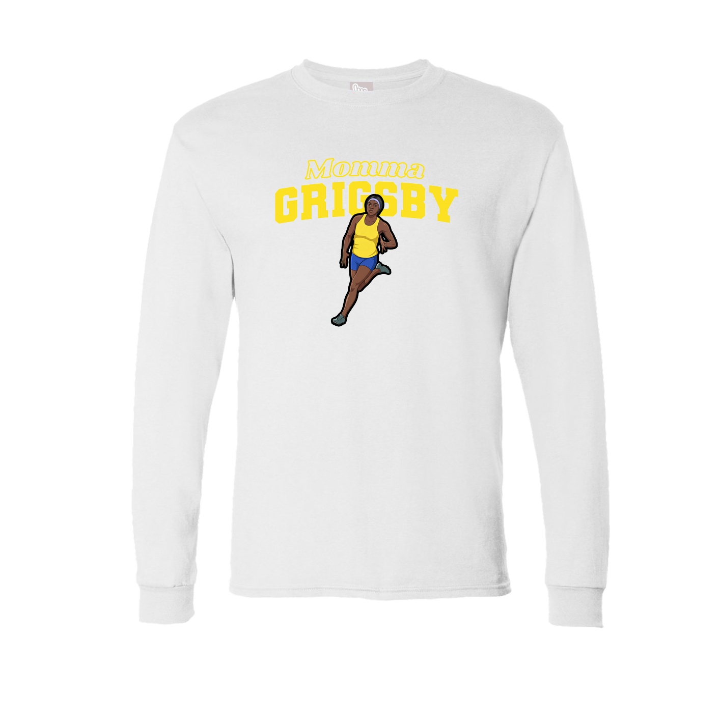 Long Sleeve Tee — Mothers Day Block in White