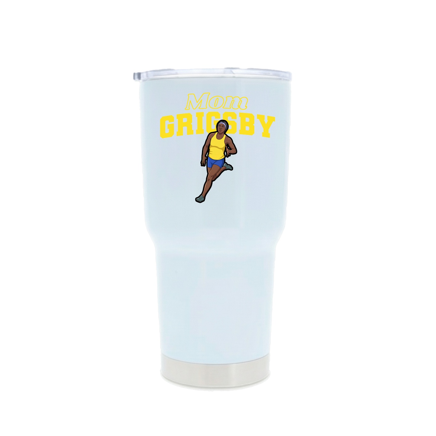 30oz Stainless Steel Tumbler — Mothers Day Block in White