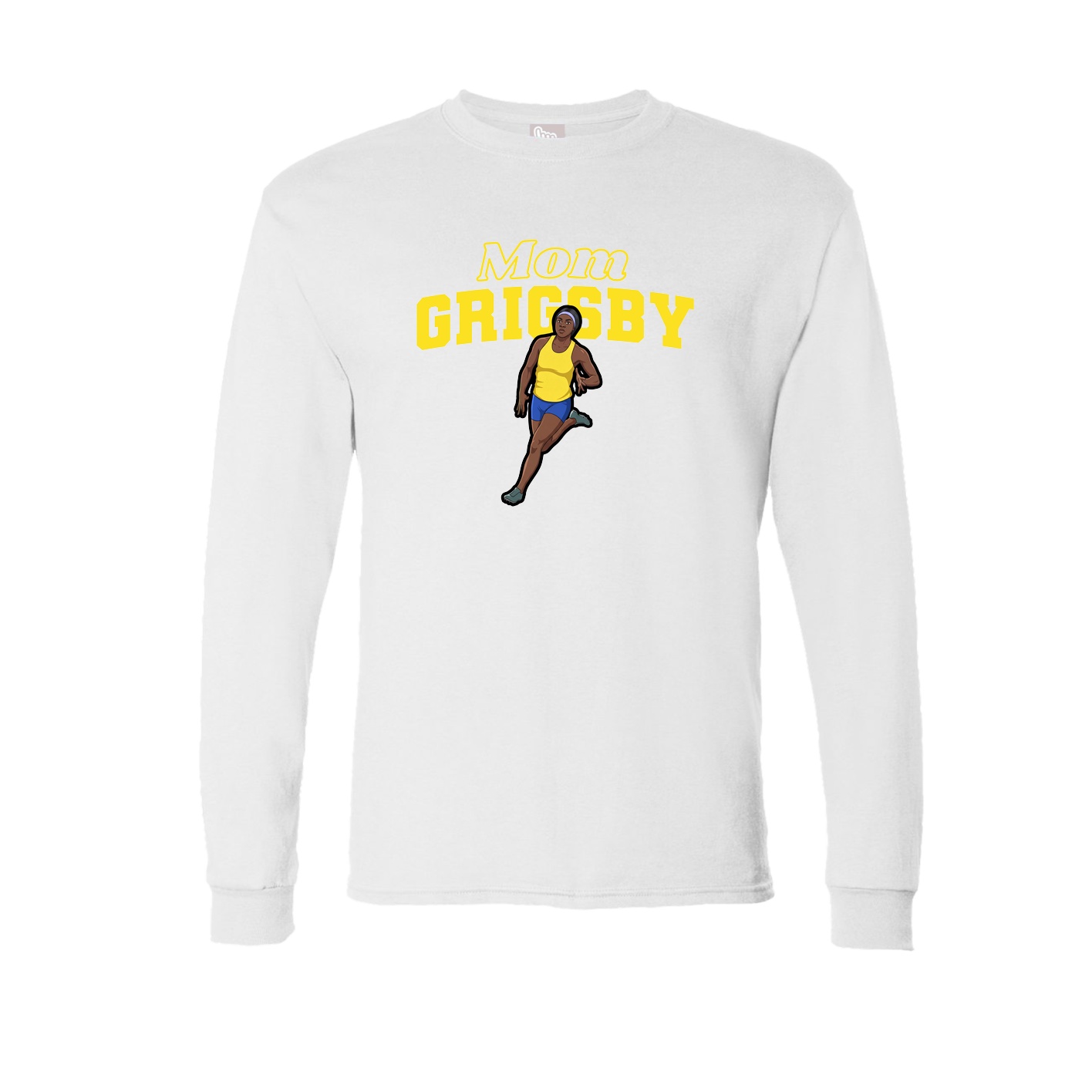 Long Sleeve Tee — Mothers Day Block in White