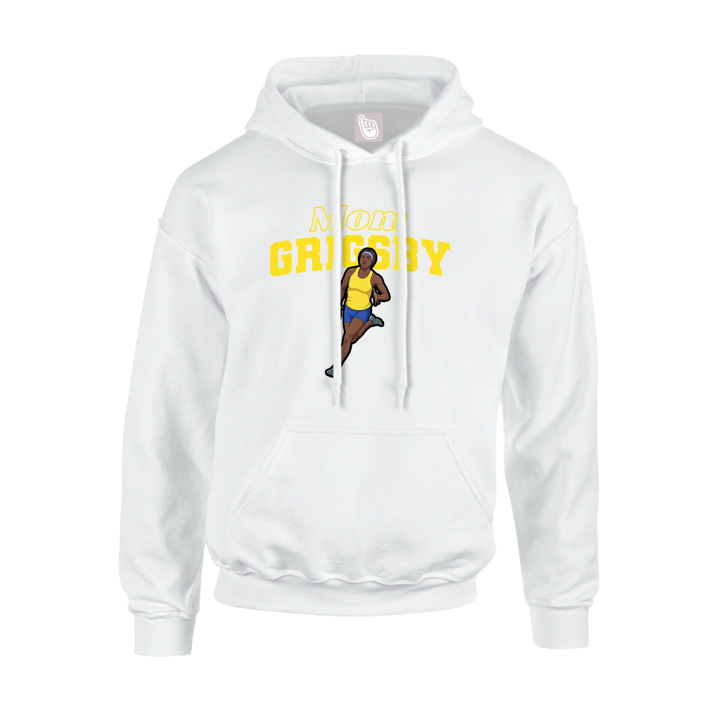 Youth Hoodie — Mothers Day Block in White