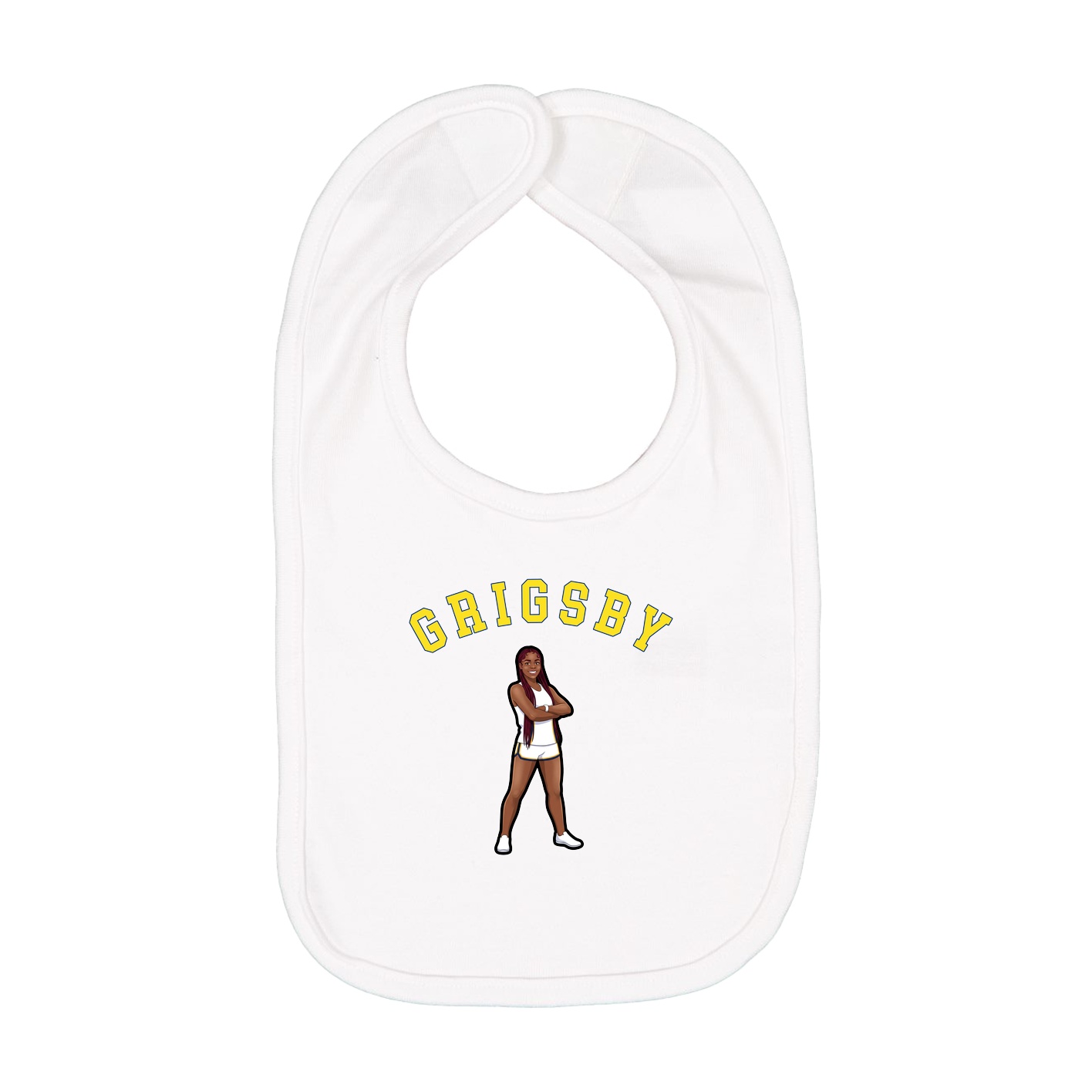 Infant Bib — Shirsey Arch in White