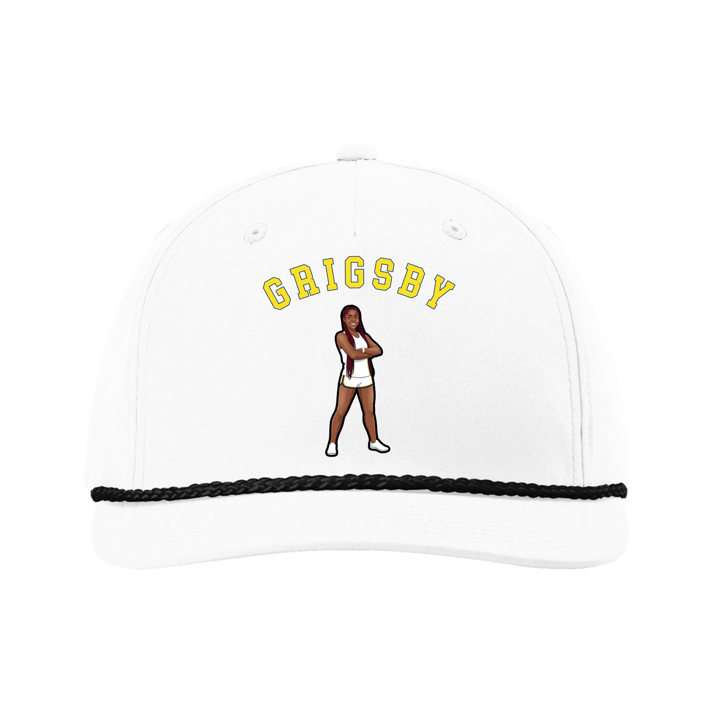 Five-Panel Classic Rope Cap — Shirsey Arch in White