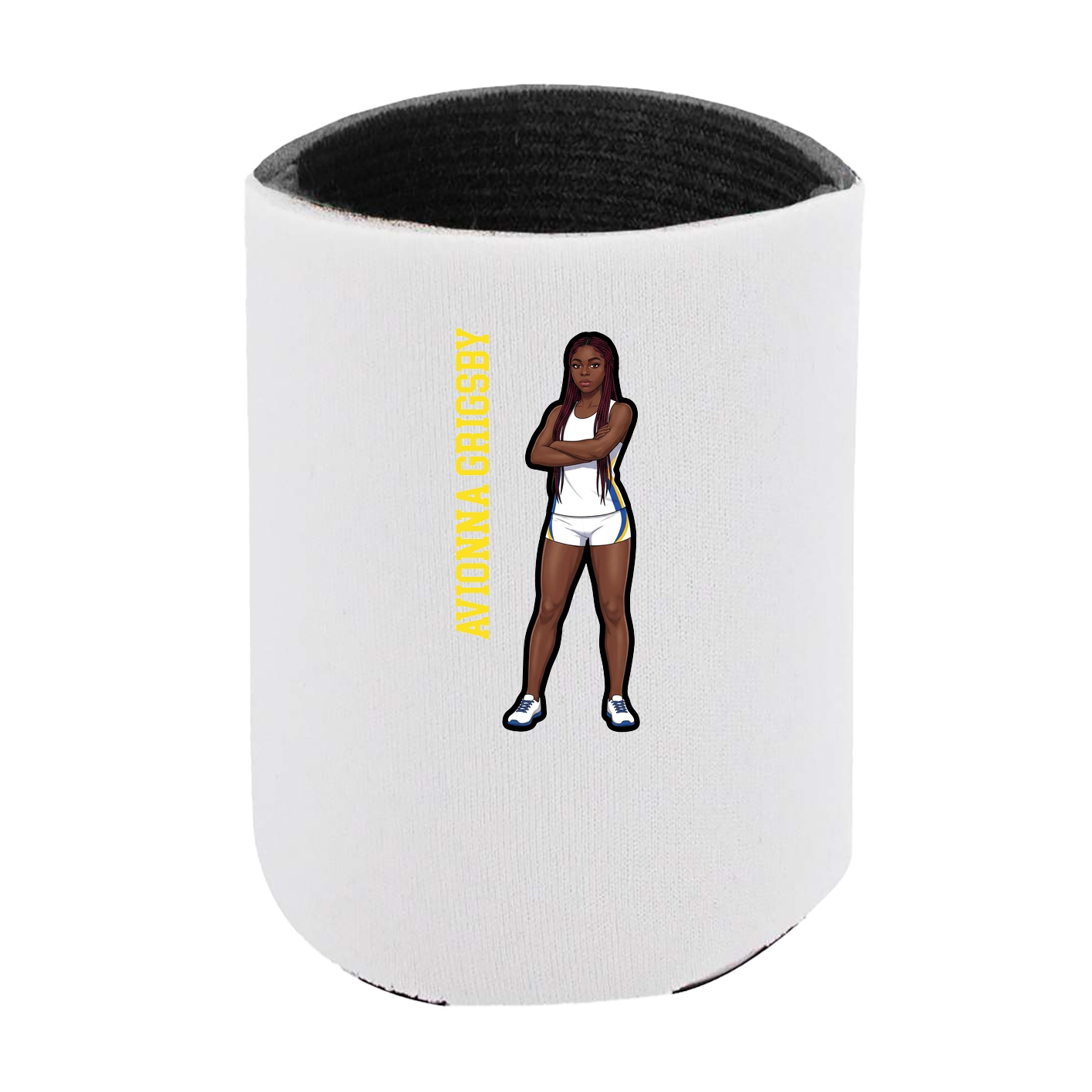 Can Holder — Name Vertical in White