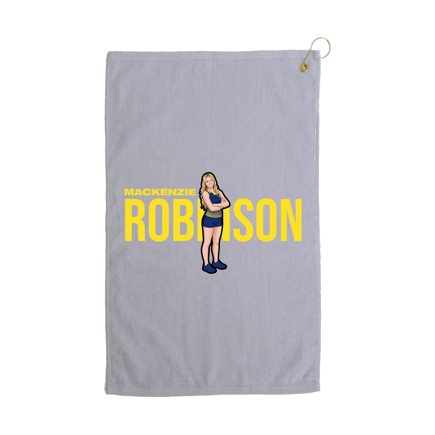 Golf Towel — Player Name in Grey