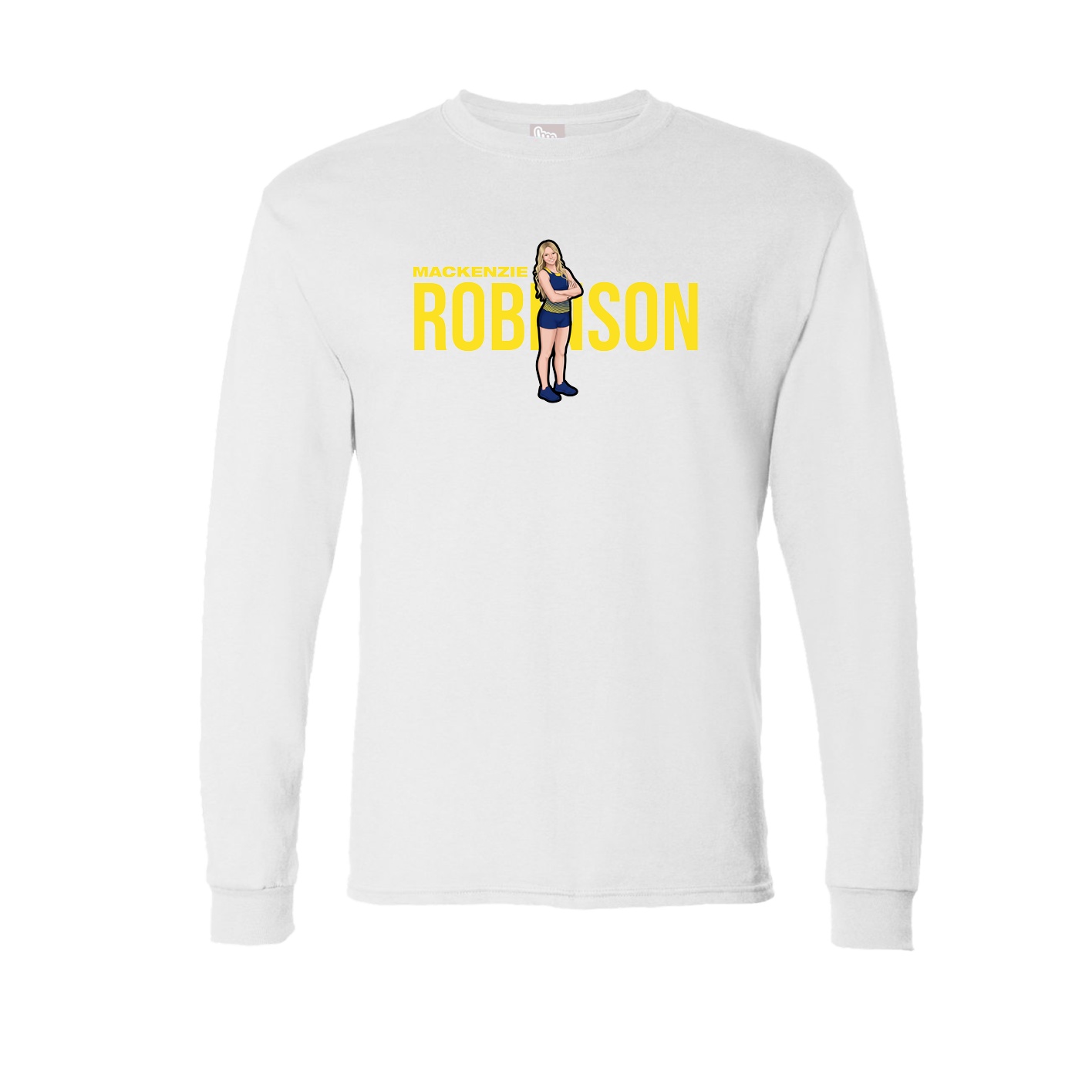 Long Sleeve Tee — Player Name in White