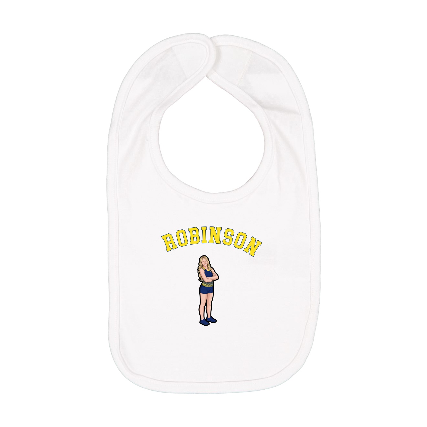 Infant Bib — Shirsey Arch in White