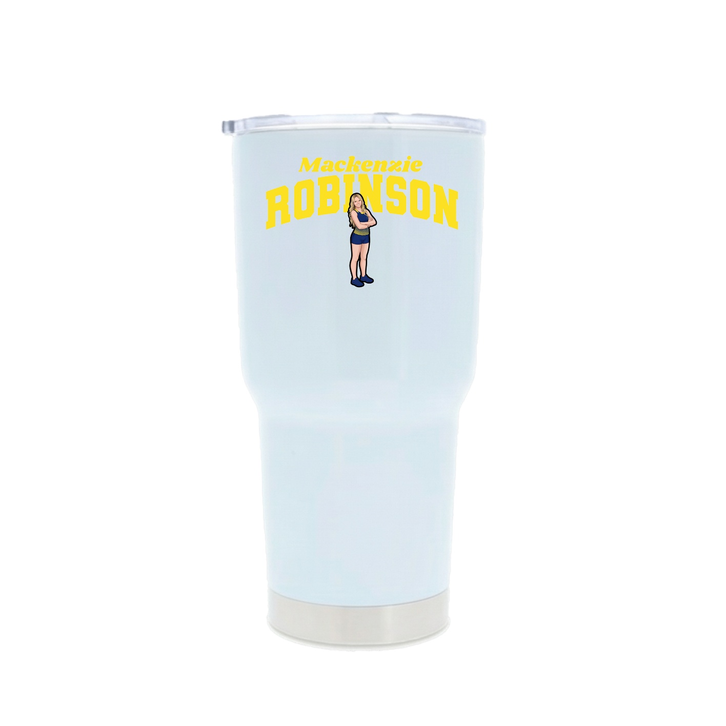 30oz Stainless Steel Tumbler — Signature Arch in White