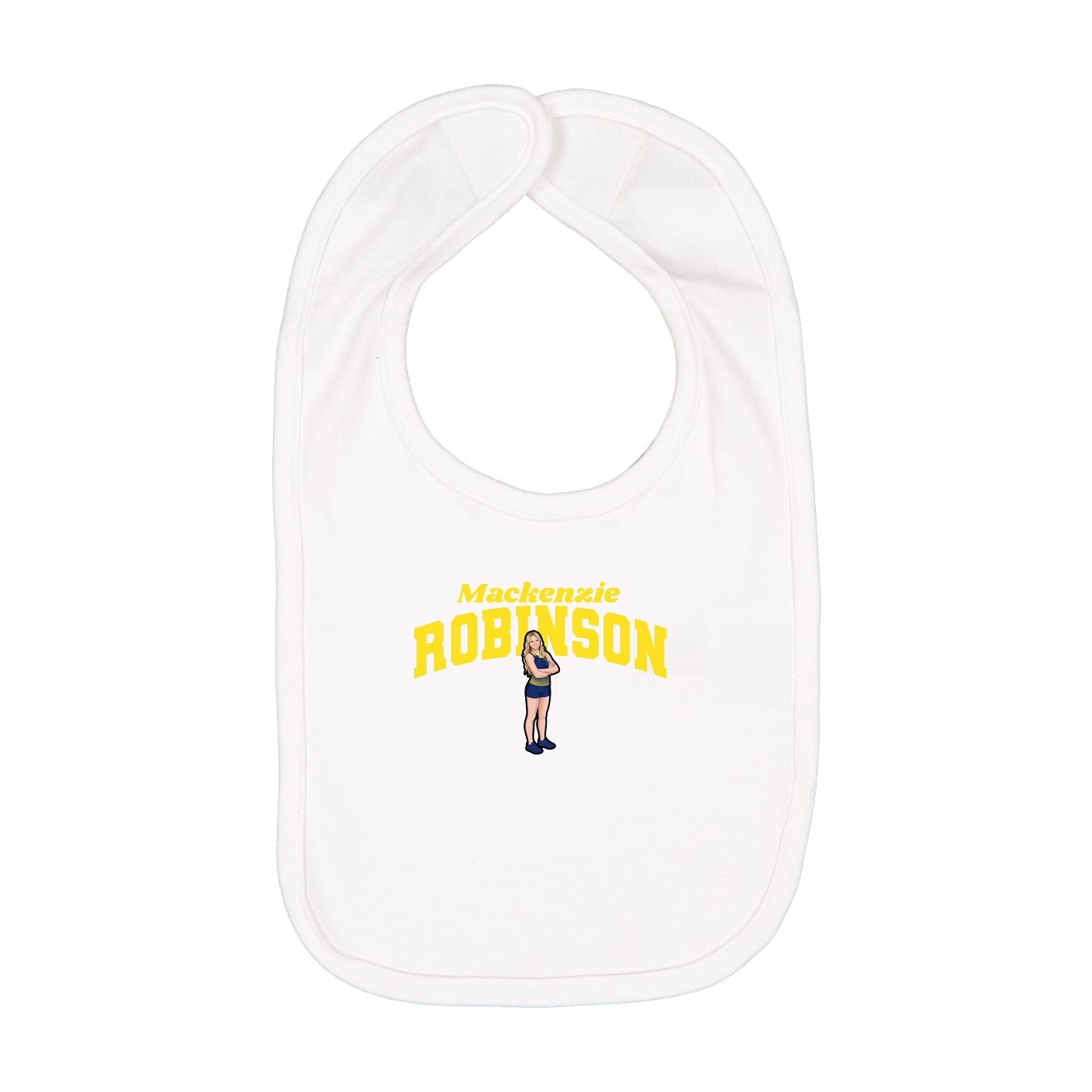 Infant Bib — Signature Arch in White