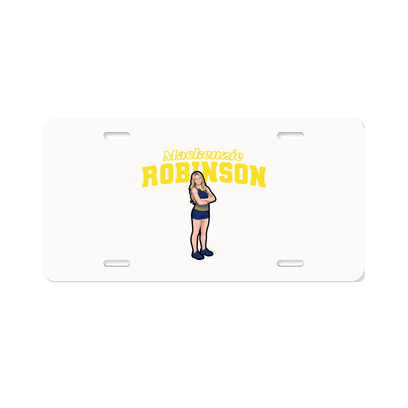 License Plate — Name Arch in Classic