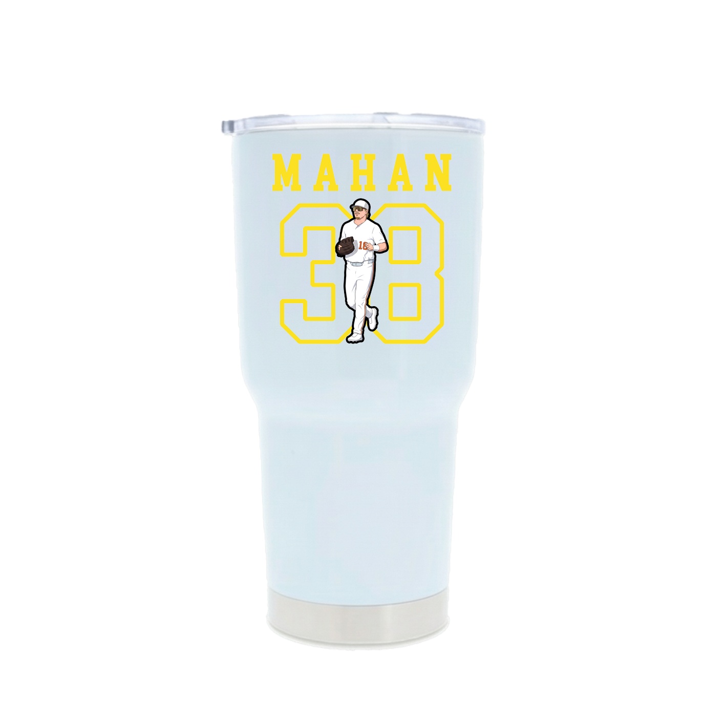 30oz Stainless Steel Tumbler — Shirsey in White