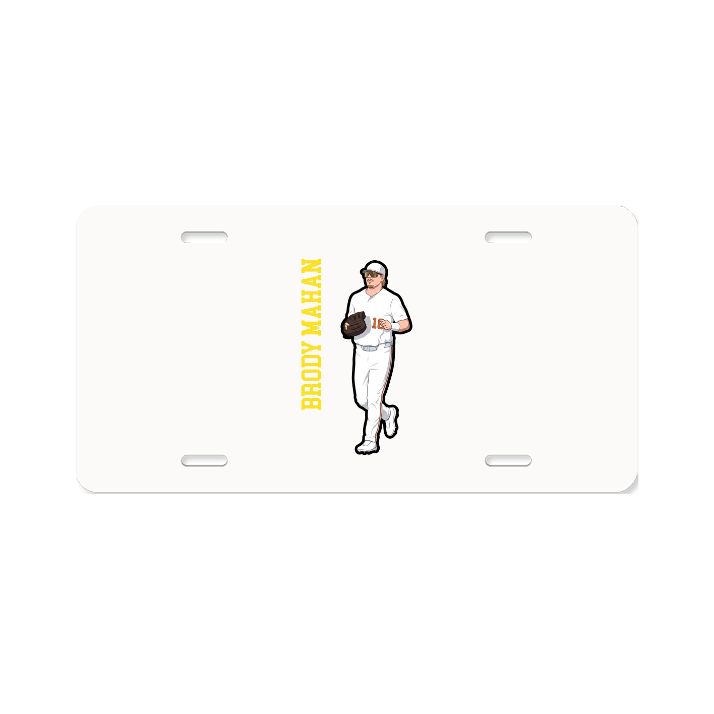 License Plate — Name Vertical in Classic