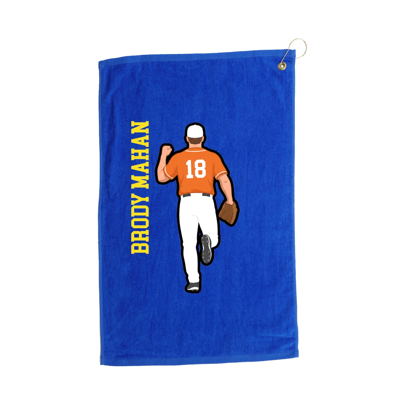 Golf Towel — Name Vertical in Royal