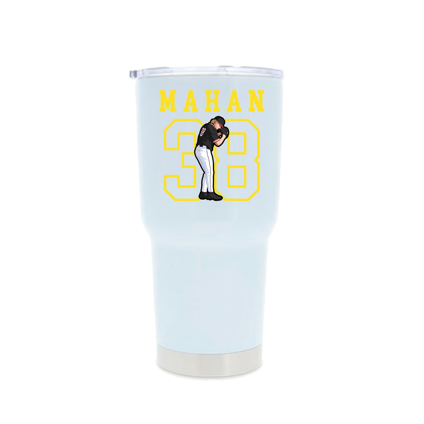 30oz Stainless Steel Tumbler — Shirsey in White
