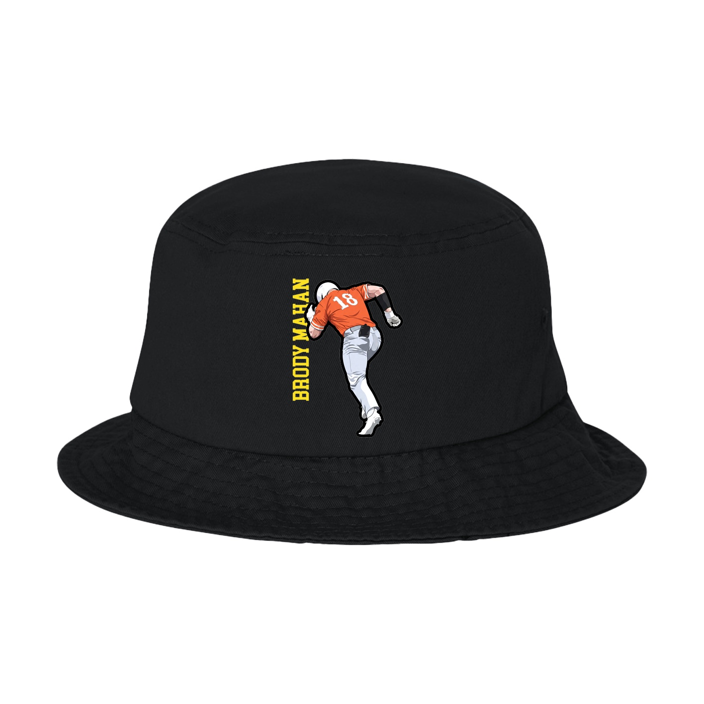Bucket Cap — Name Vertical in Black