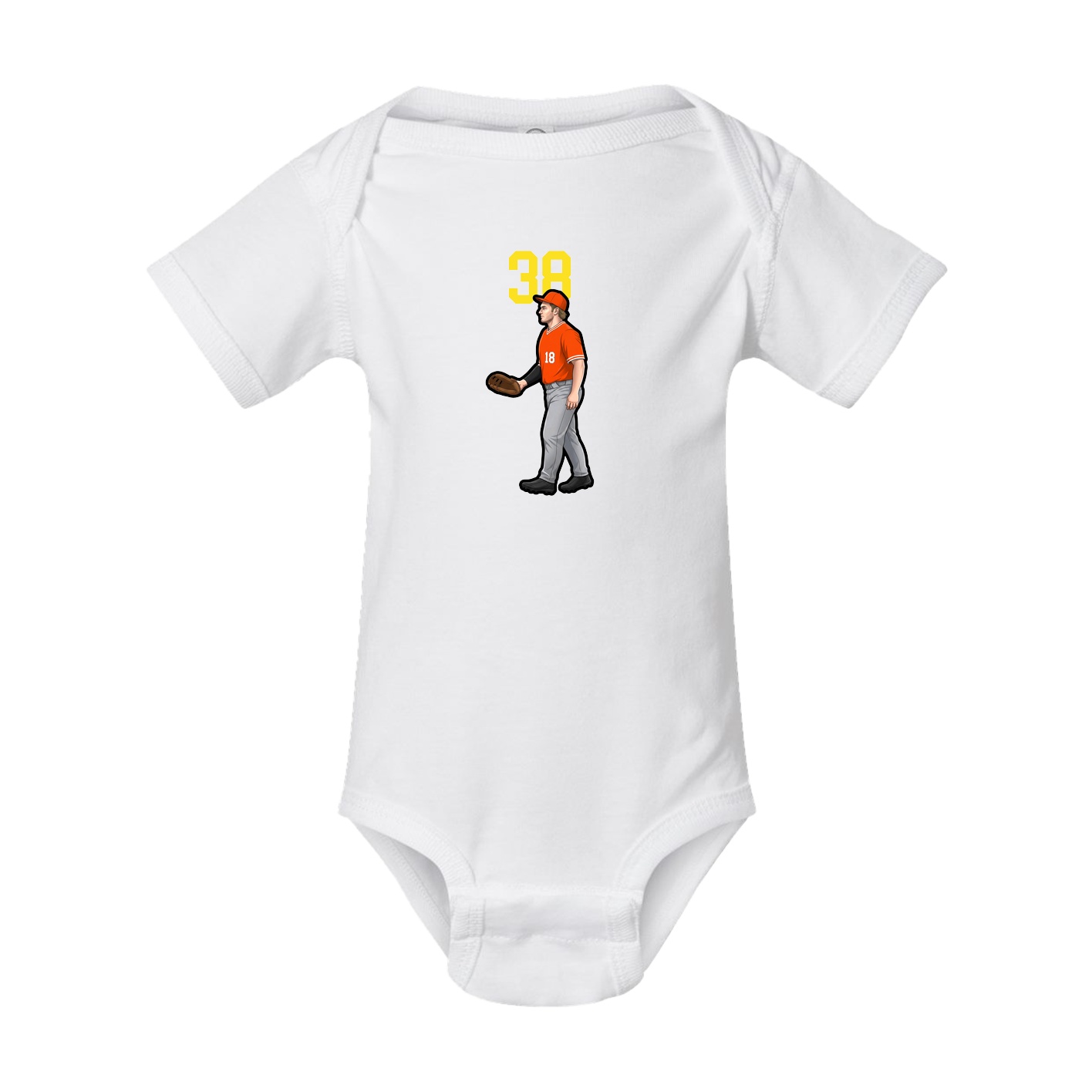 Baby Onesie — Number Top in White