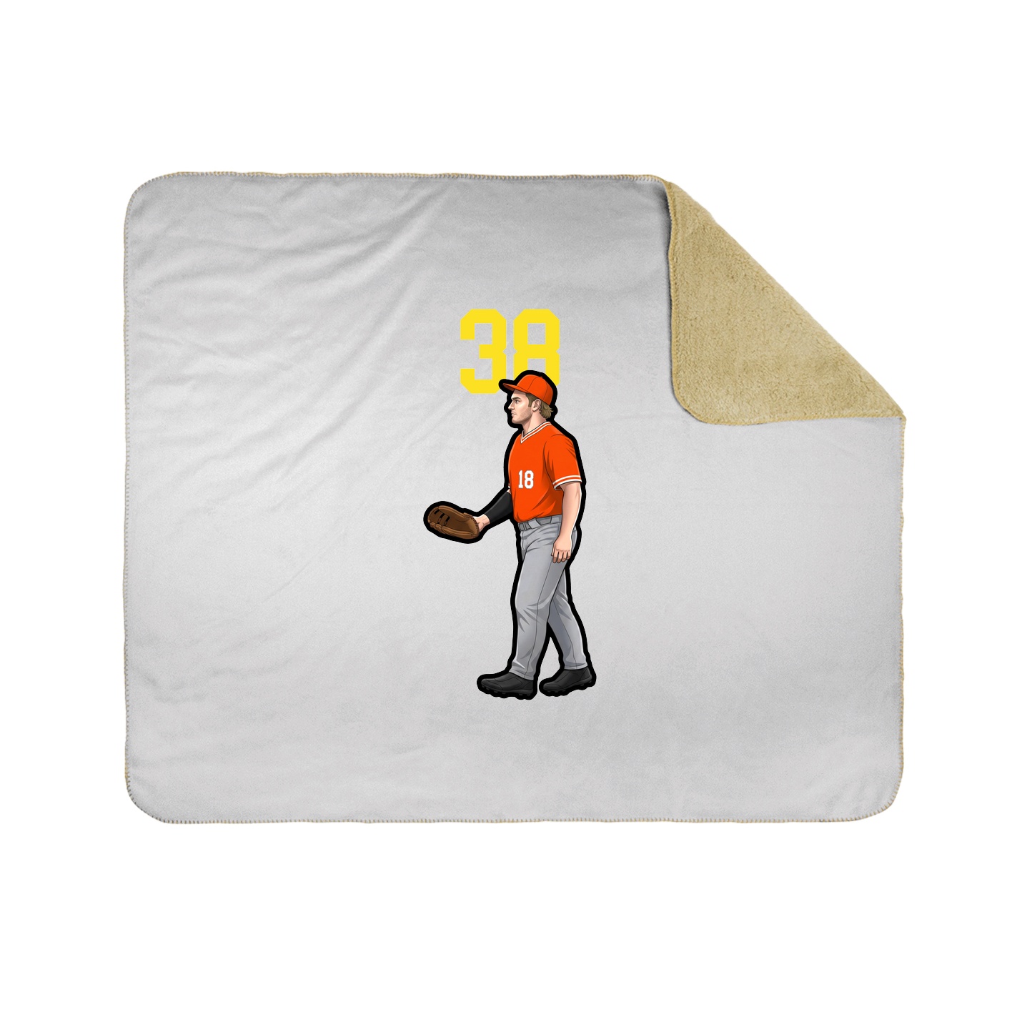 Throw Blanket — Number Top in White