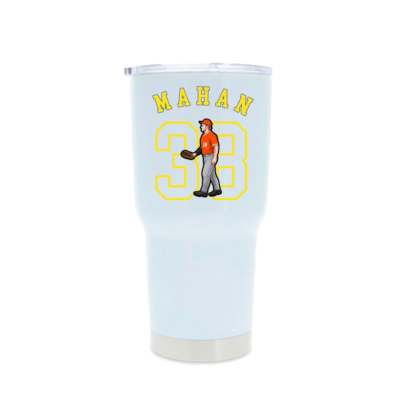 30oz Stainless Steel Tumbler — Shirsey Arch in White