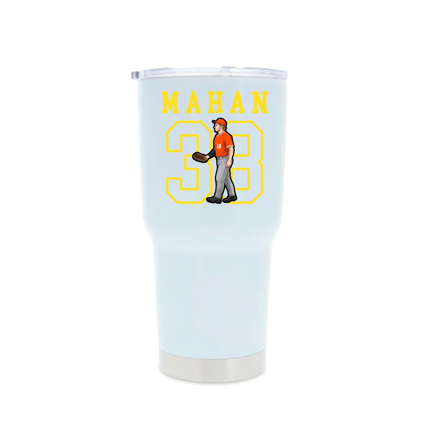 30oz Stainless Steel Tumbler — Shirsey in White