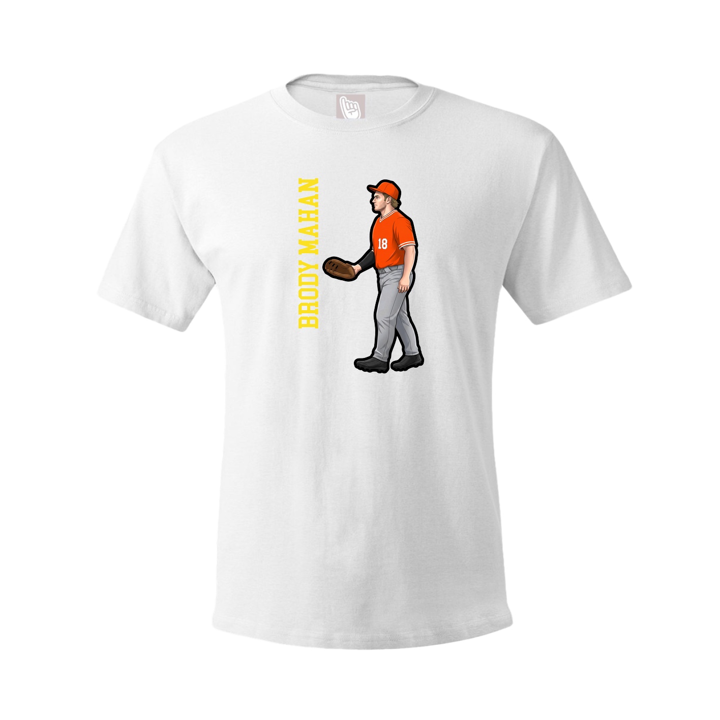 Tee — Name Vertical in White
