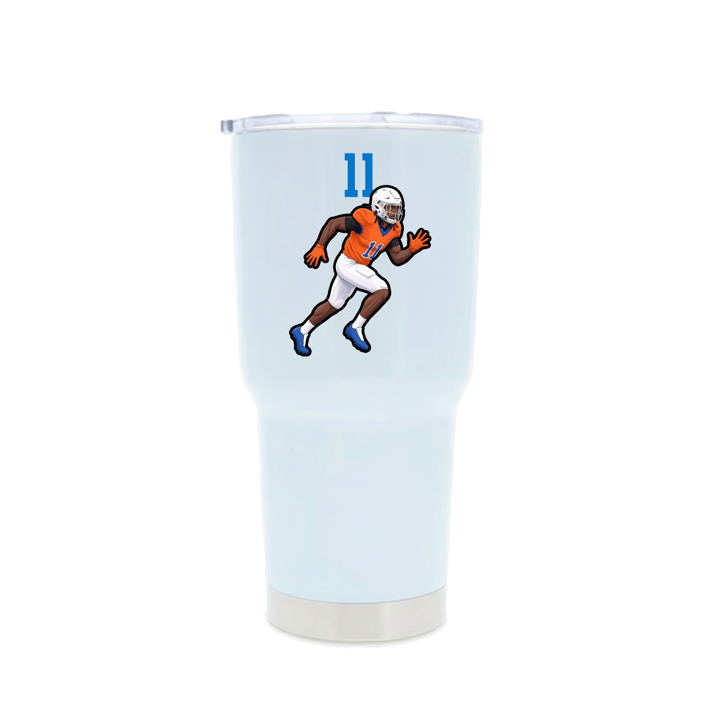 30oz Stainless Steel Tumbler — Number Top in White