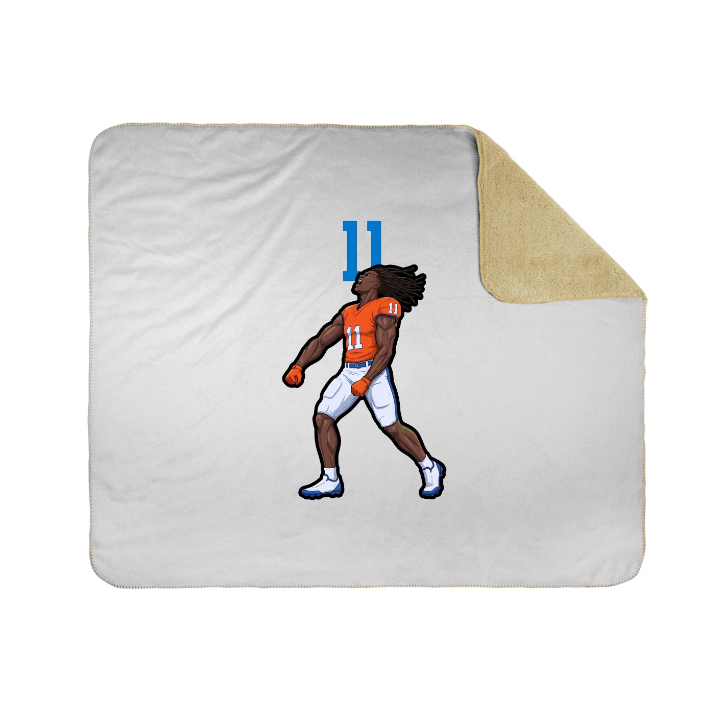 Throw Blanket — Number Top in White