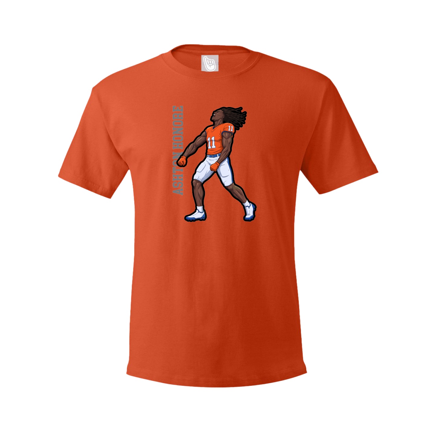 Youth Tee — Name Vertical in Orange