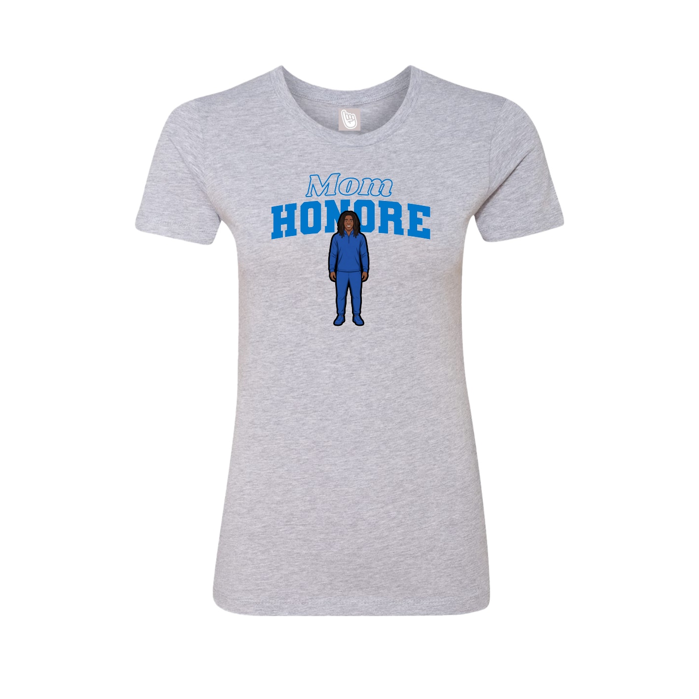 Womens Tee — Mothers Day Block in Grey