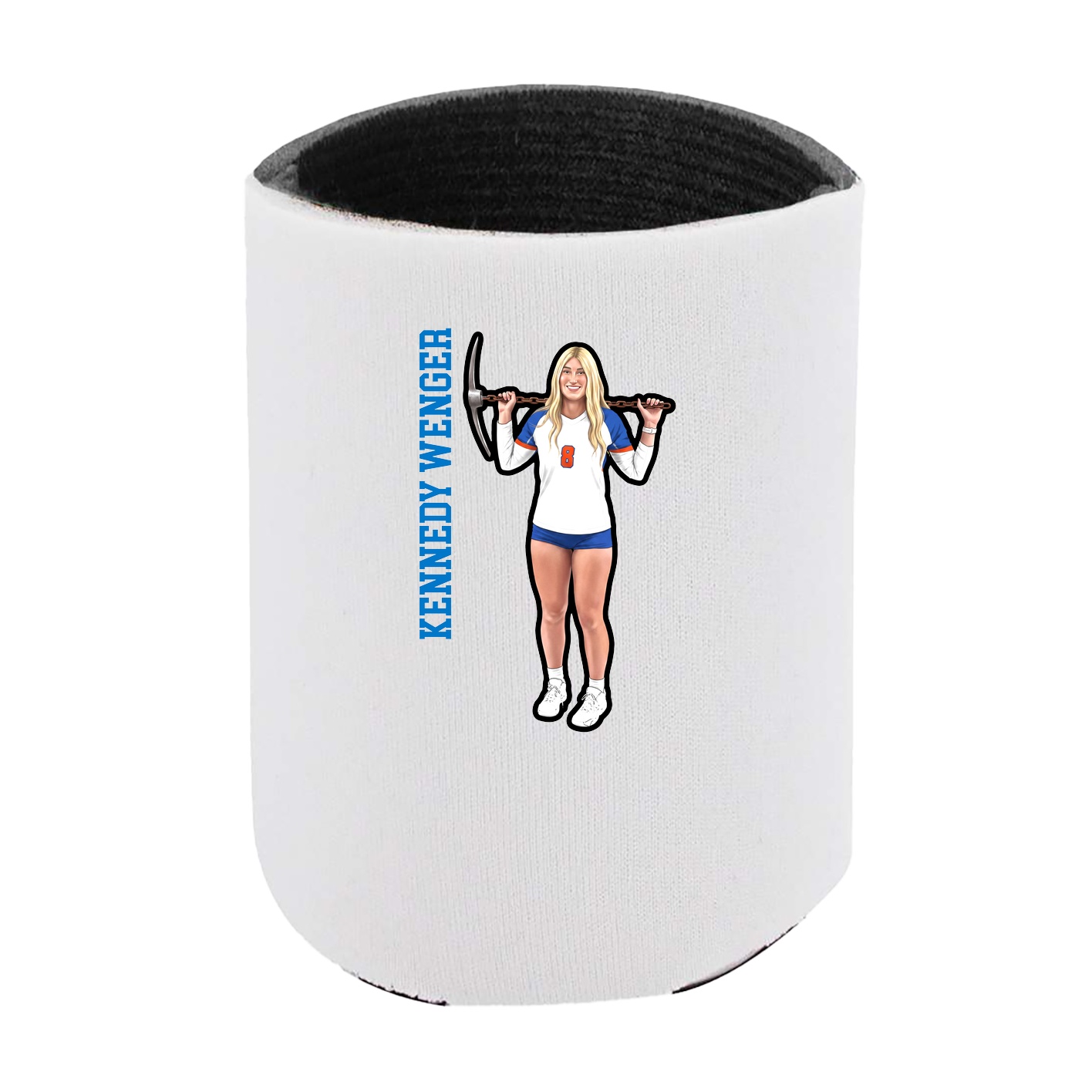 Can Holder — Name Vertical in White