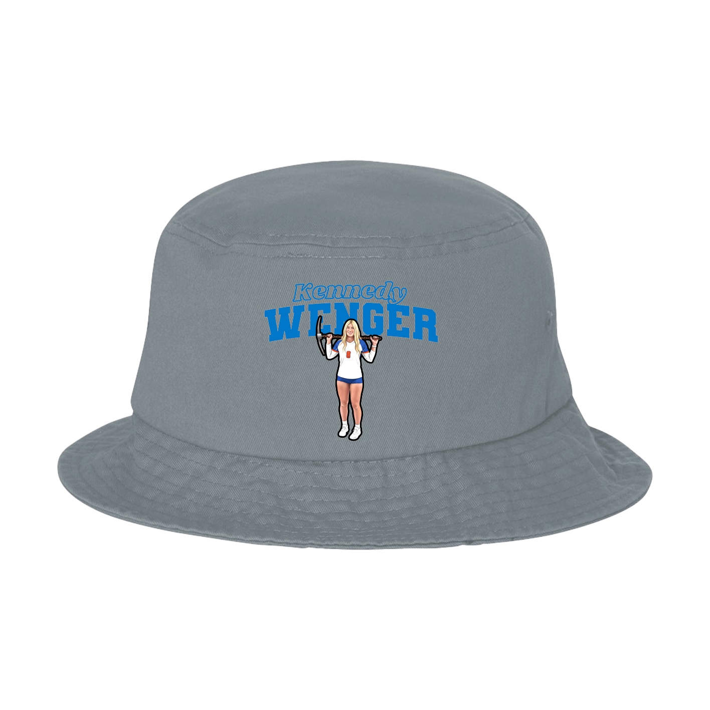 Bucket Cap — Name Arch in Grey