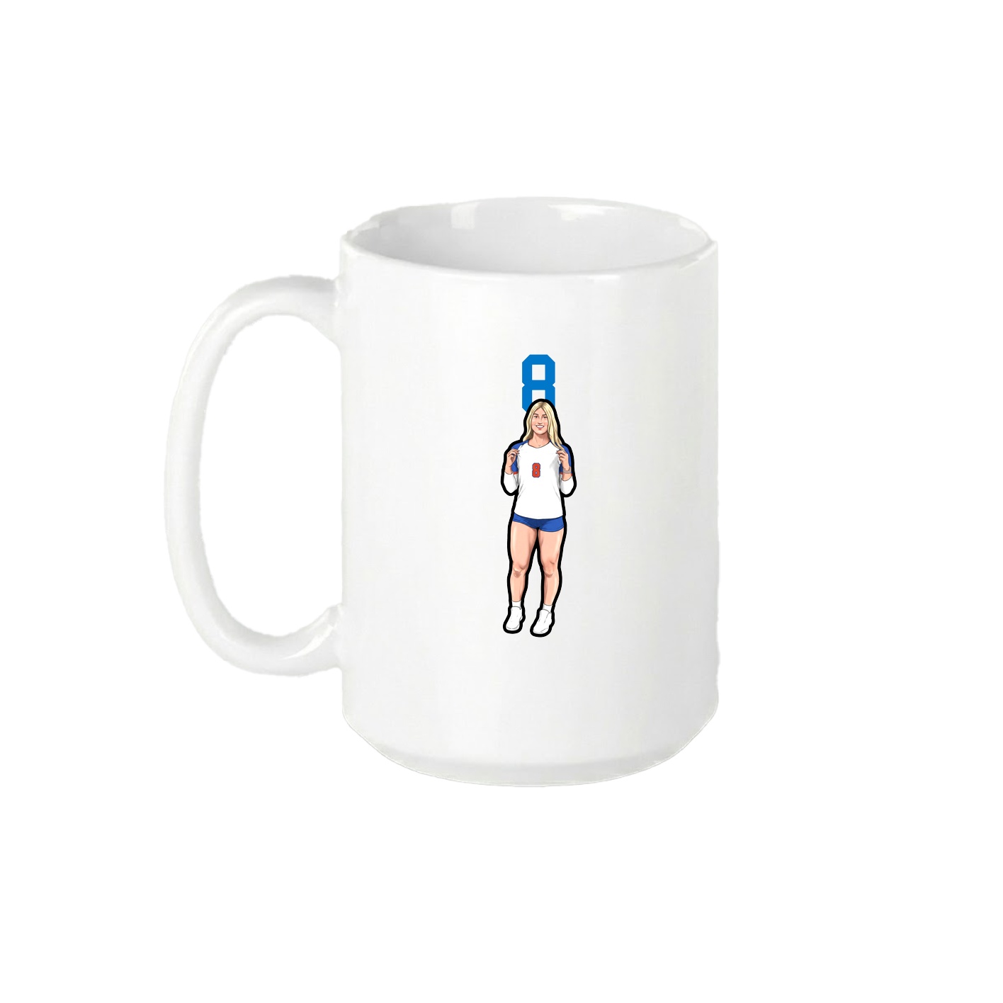 15oz Coffee Mug — Number Top in White