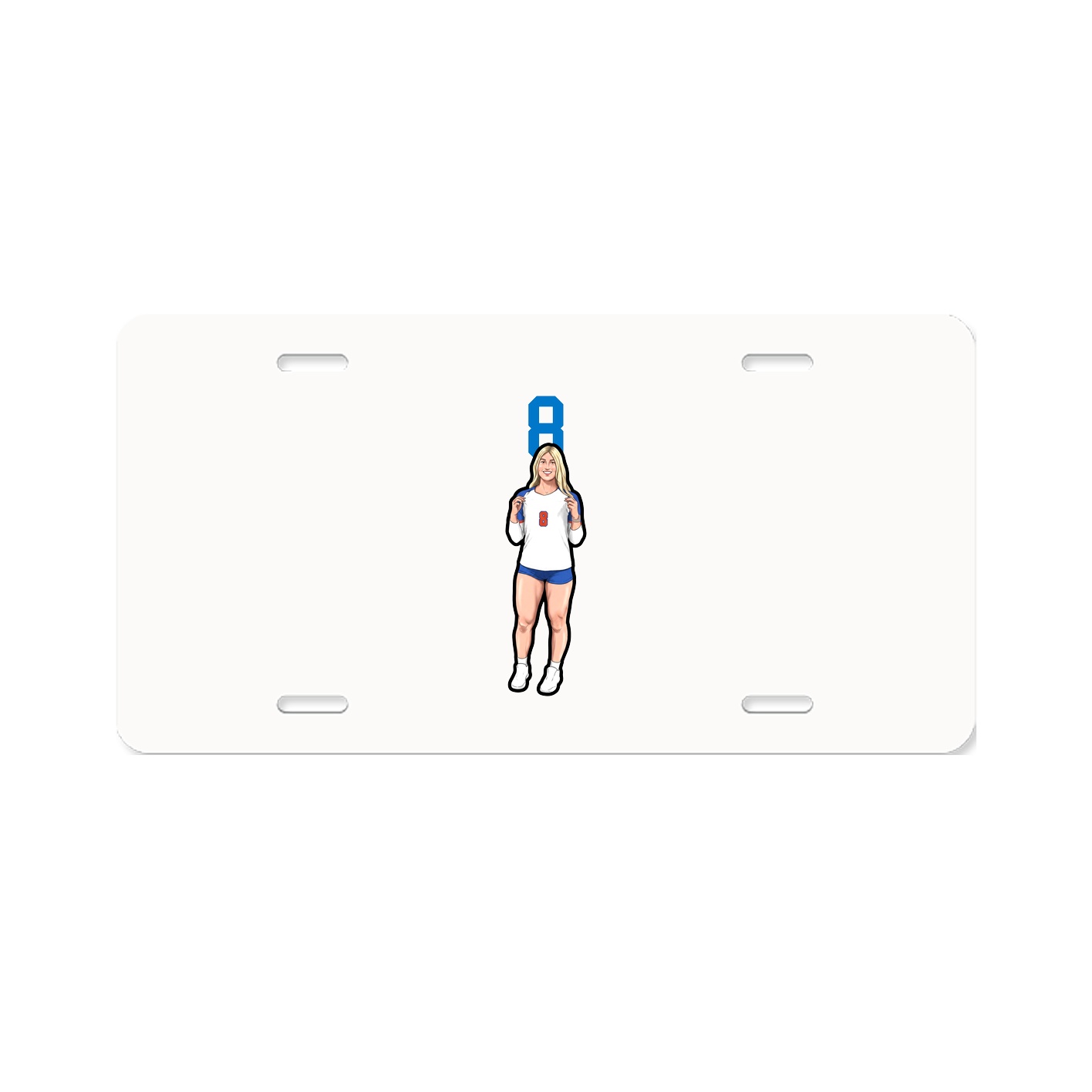 License Plate — Number Top in Classic