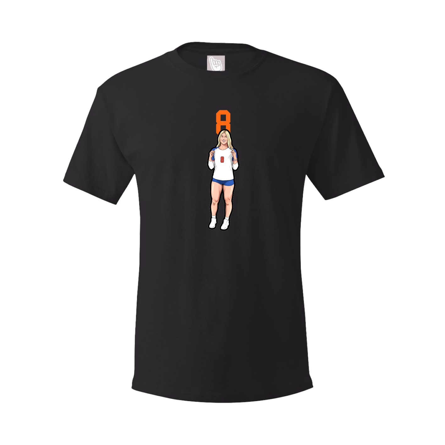 Youth Tee — Number Top in Black