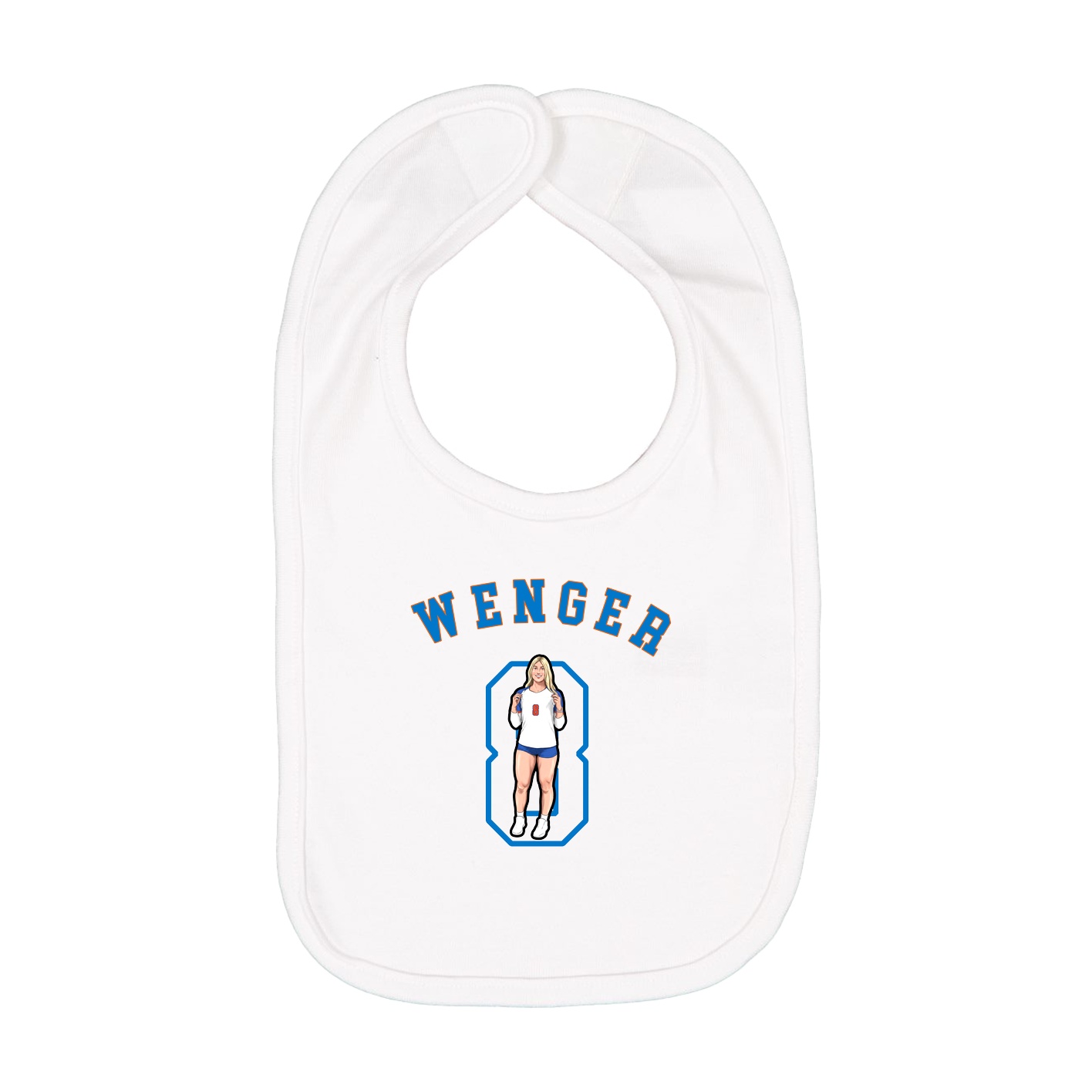 Infant Bib — Shirsey Arch in White