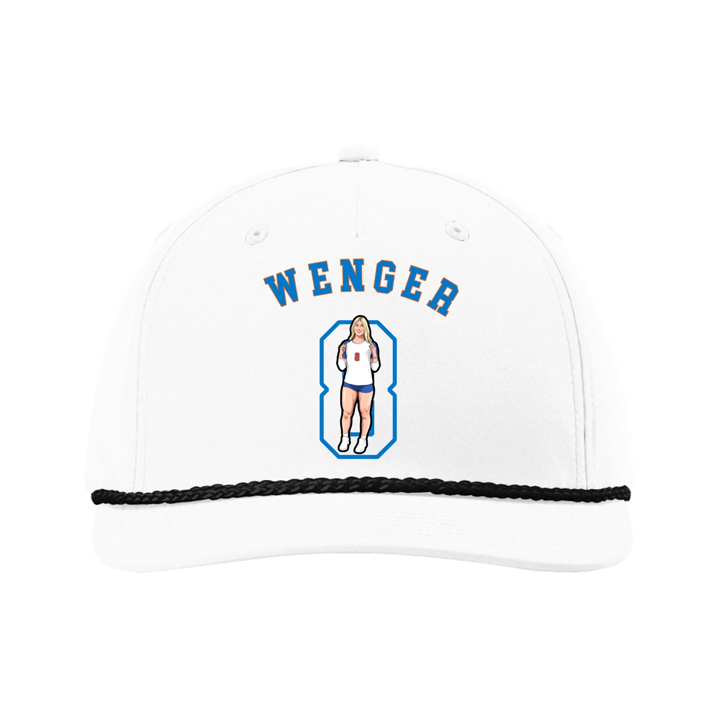 Five-Panel Classic Rope Cap — Shirsey Arch in White