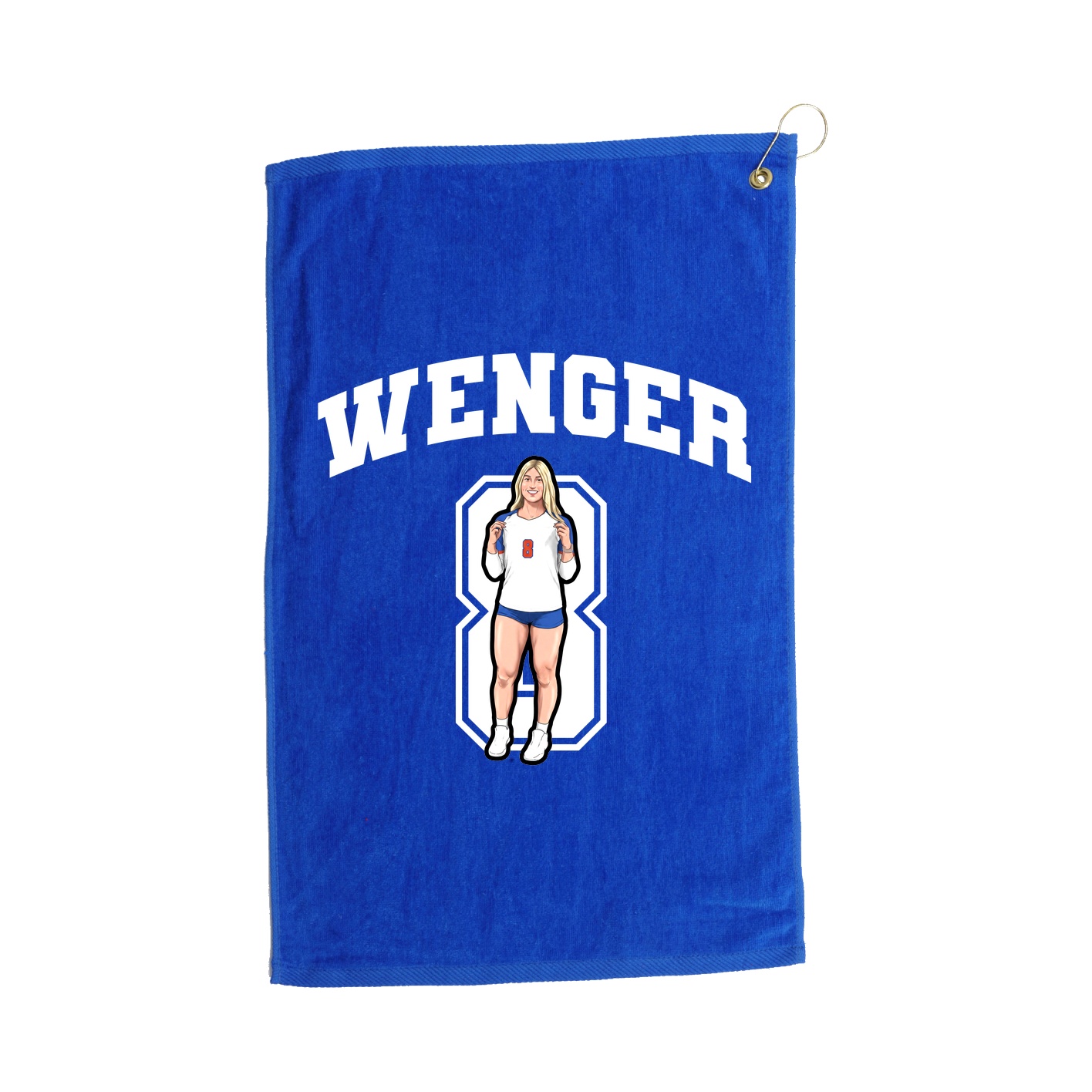 Golf Towel — Number in Royal