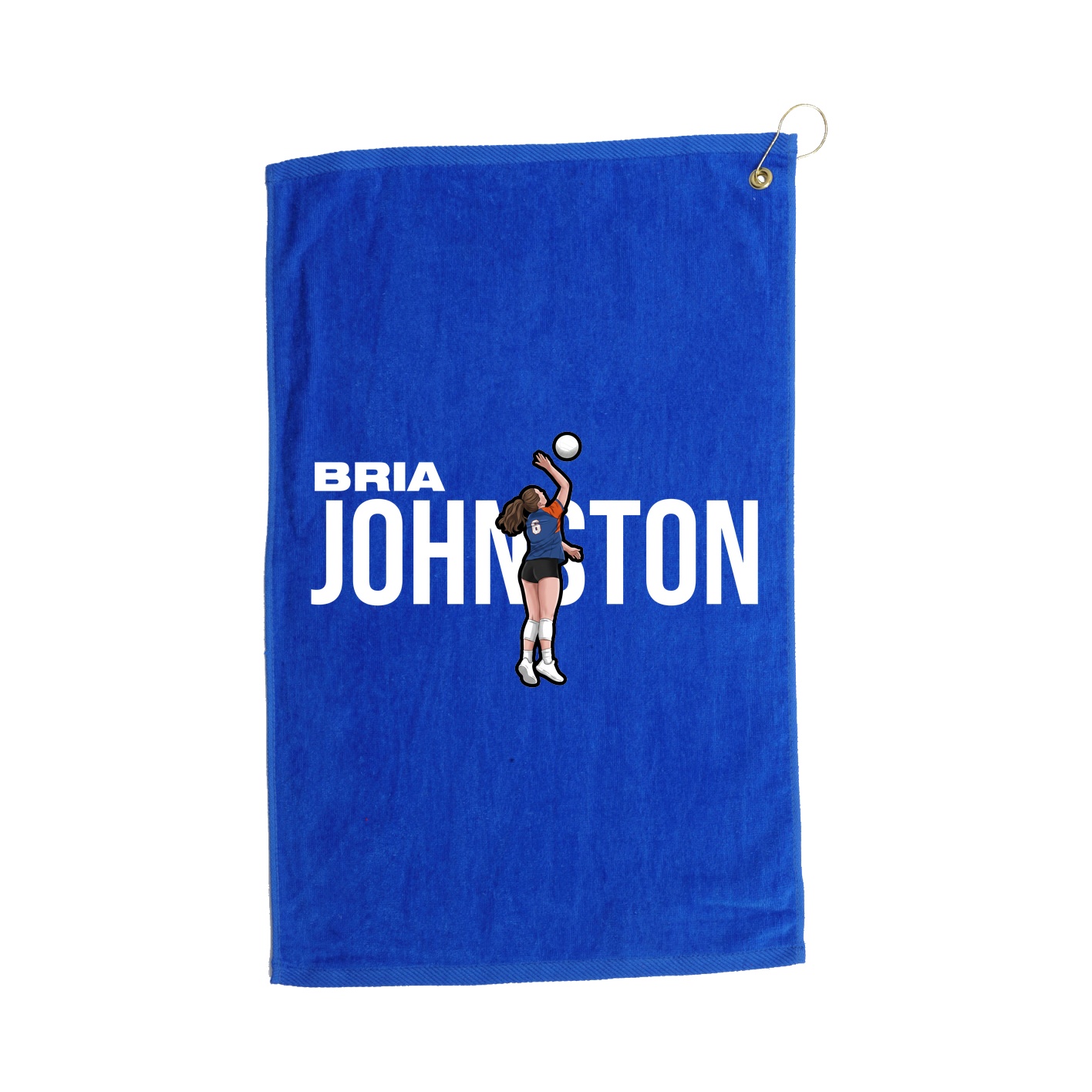 Golf Towel — Player Name in Royal