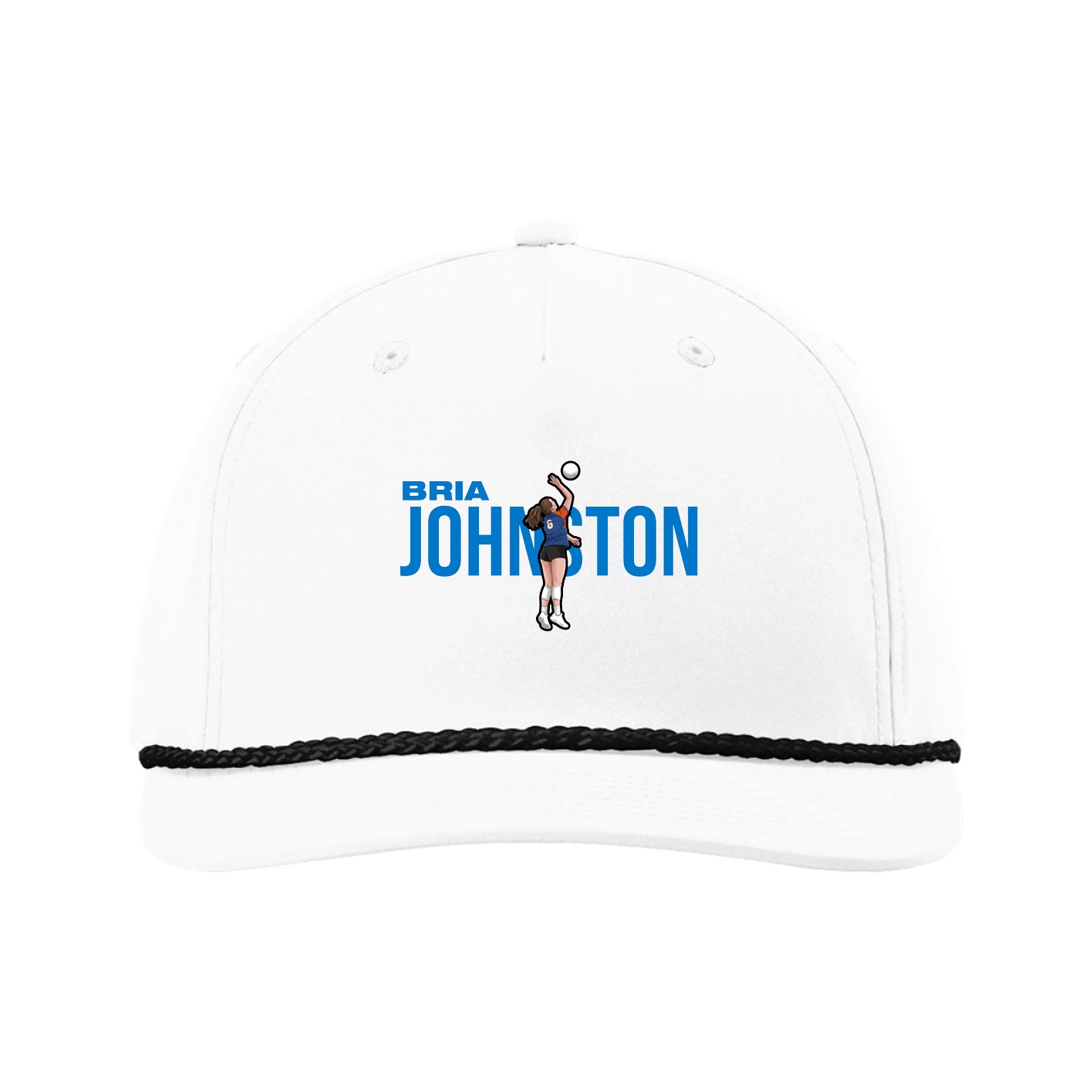 Five-Panel Classic Rope Cap — Player Name in White