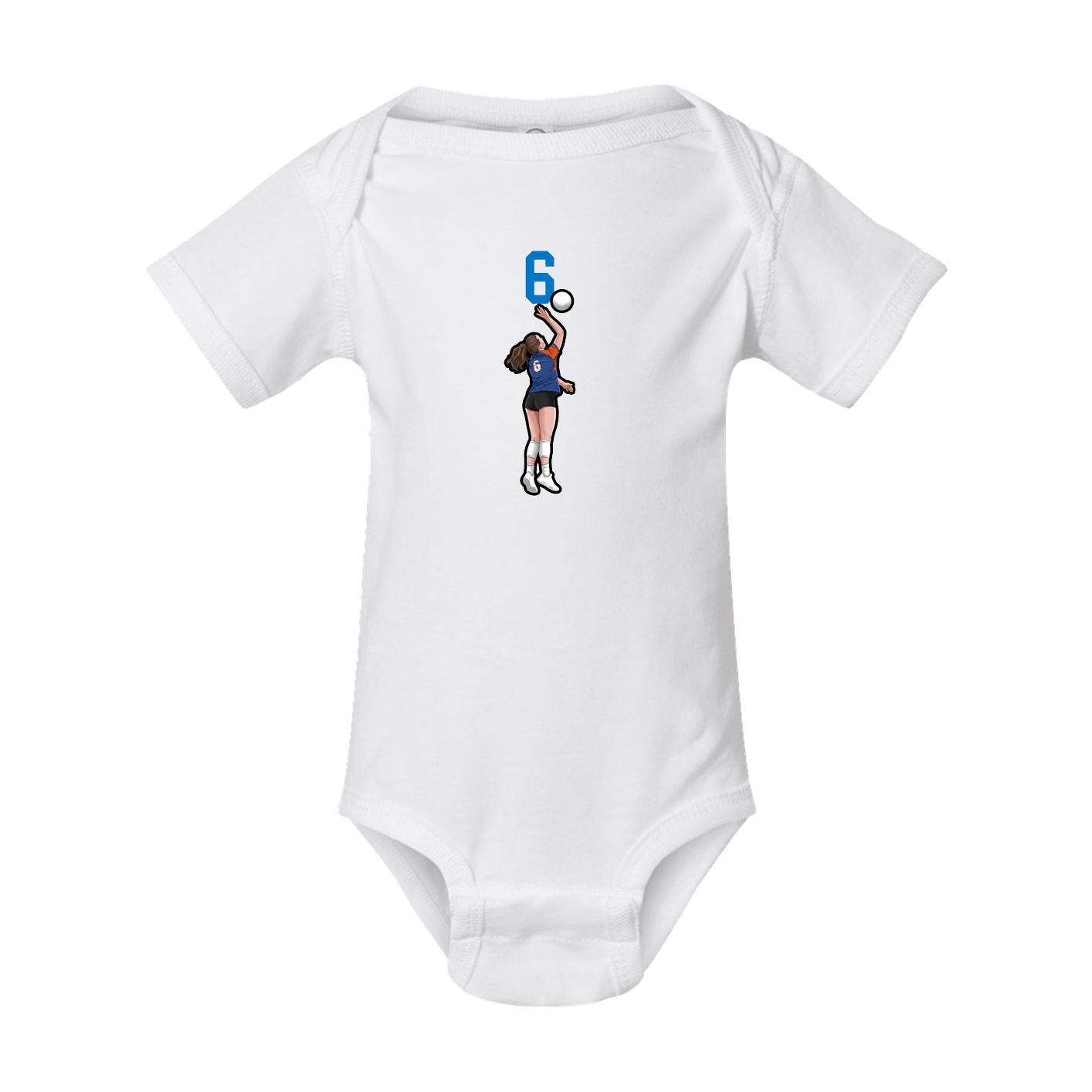Baby Onesie — Number Top in White