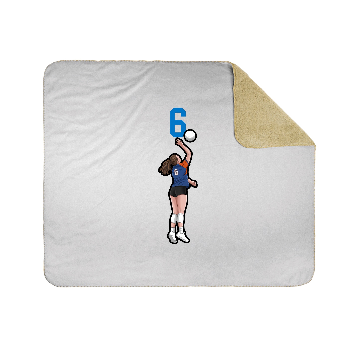 Throw Blanket — Number Top in White